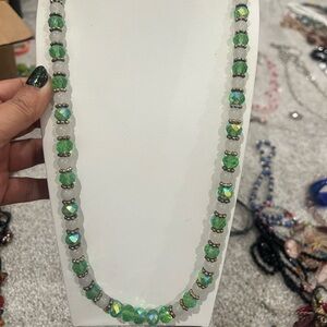 Elegant Green Beaded Necklace